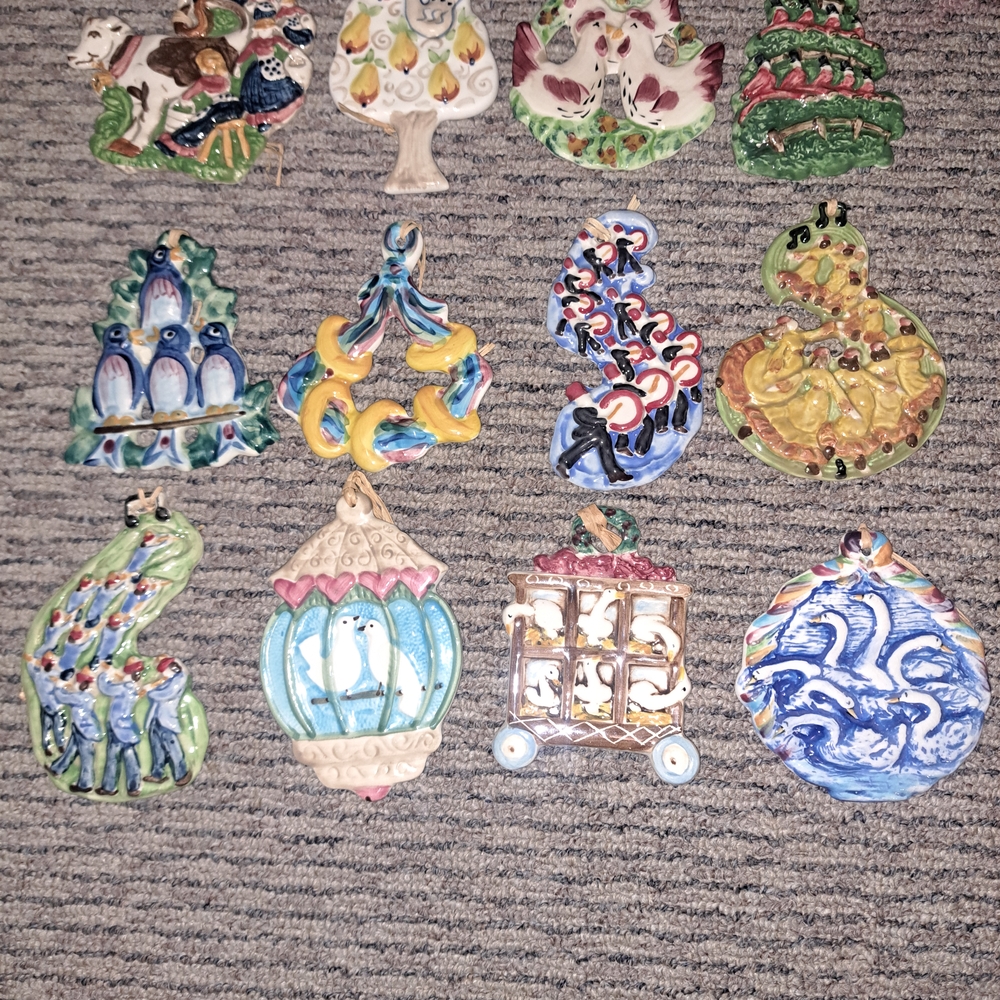 Handcrafted Ceramic Holiday Ornament Set